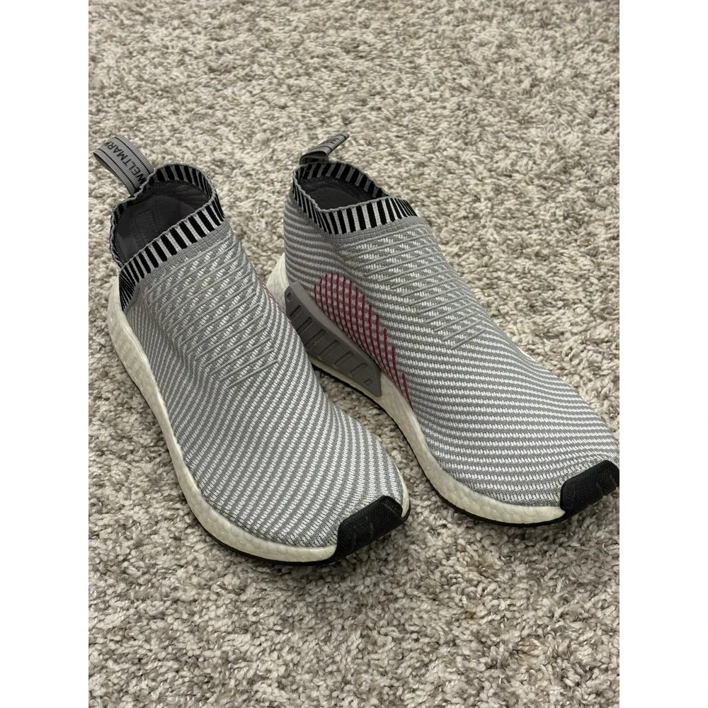Adidas NMD CS2 PK Core Grey Shock Pink BA7187 City Sock Mens Size 9 Slip On